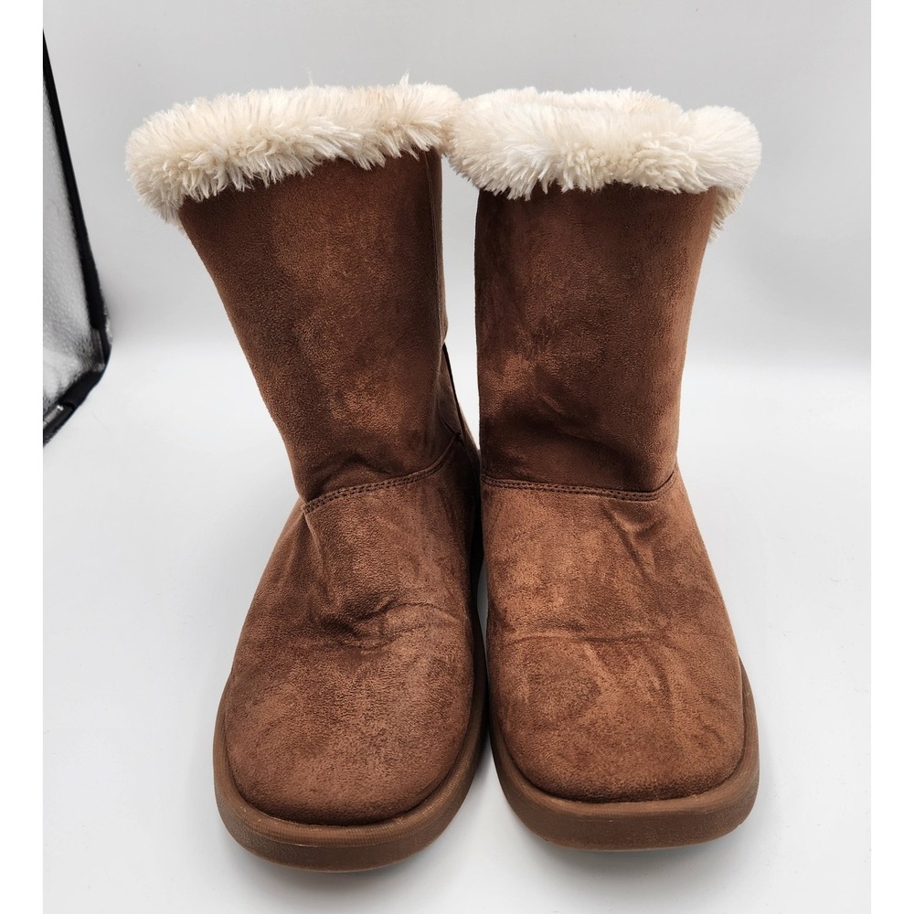 Roebuck‎ & Co. Alexia Bootie Womens 9 Brown Faux Fur Lined Winter Boots